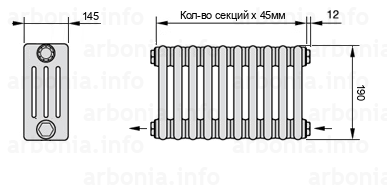 Схема (чертеж) радиатор